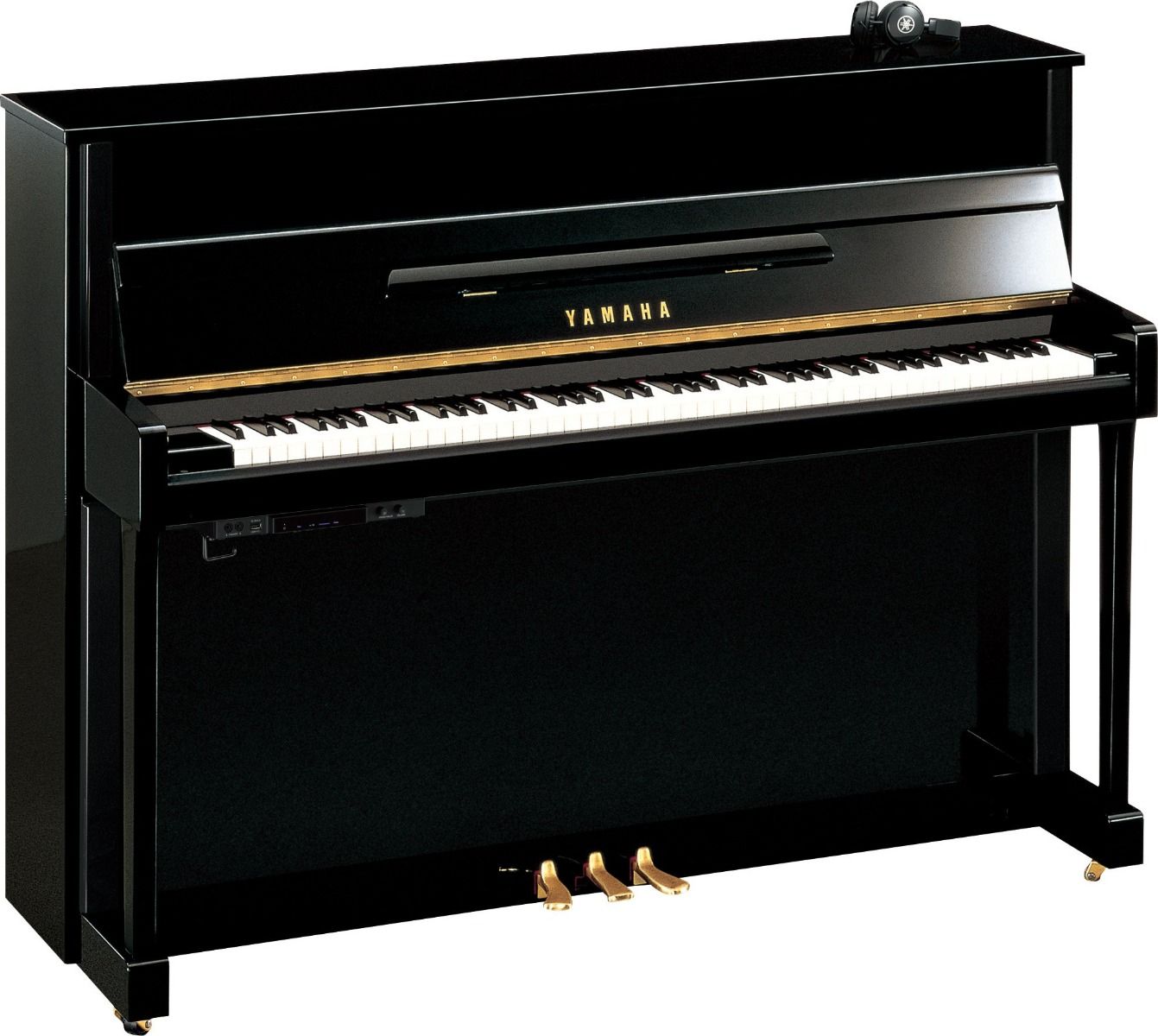 Yamaha b2 45" Silent Upright Piano in Polished Ebony