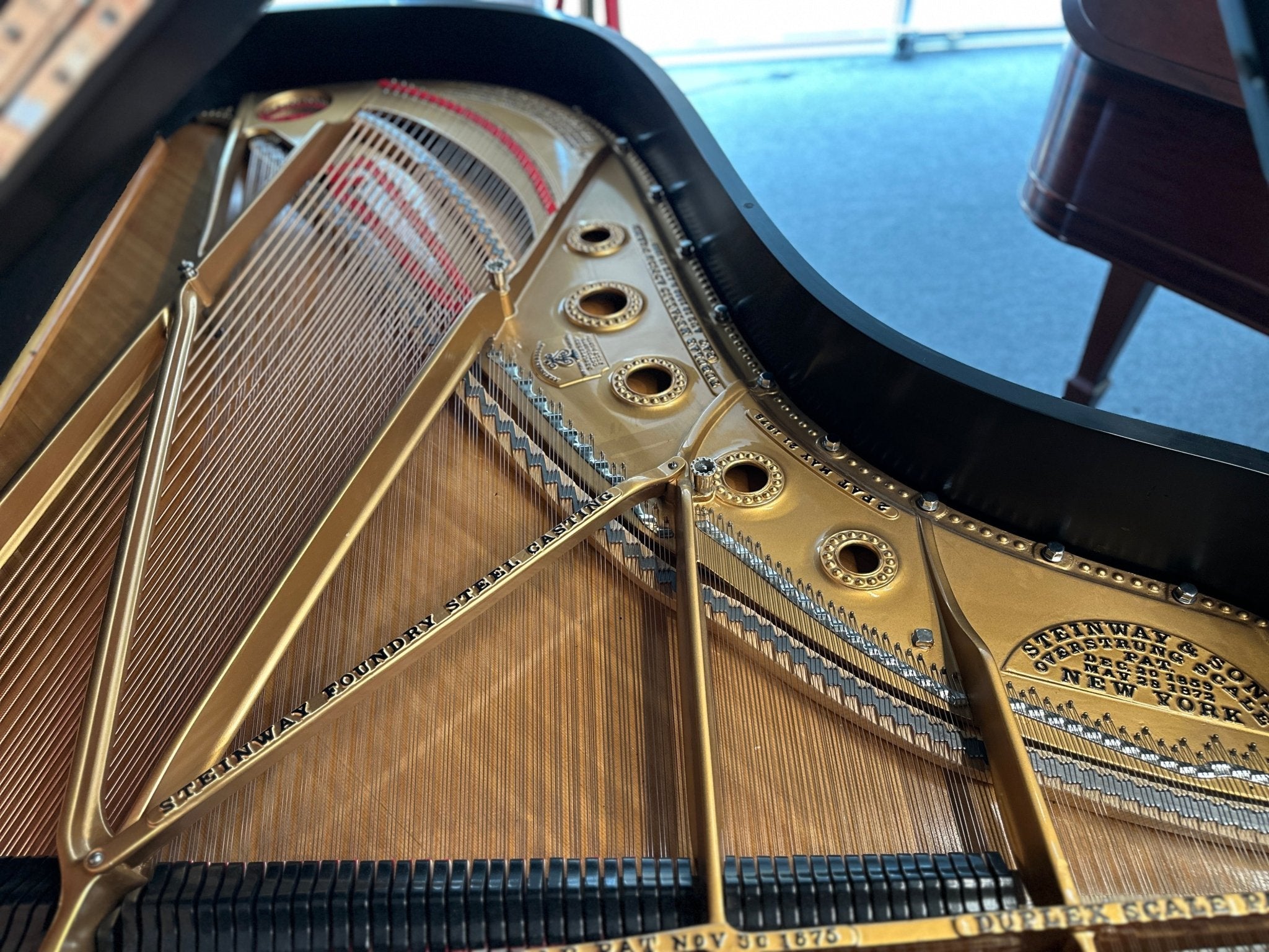 1901 Steinway Model B Grand Piano – Satin Ebony | 5 - Year Warranty - Cunningham Piano