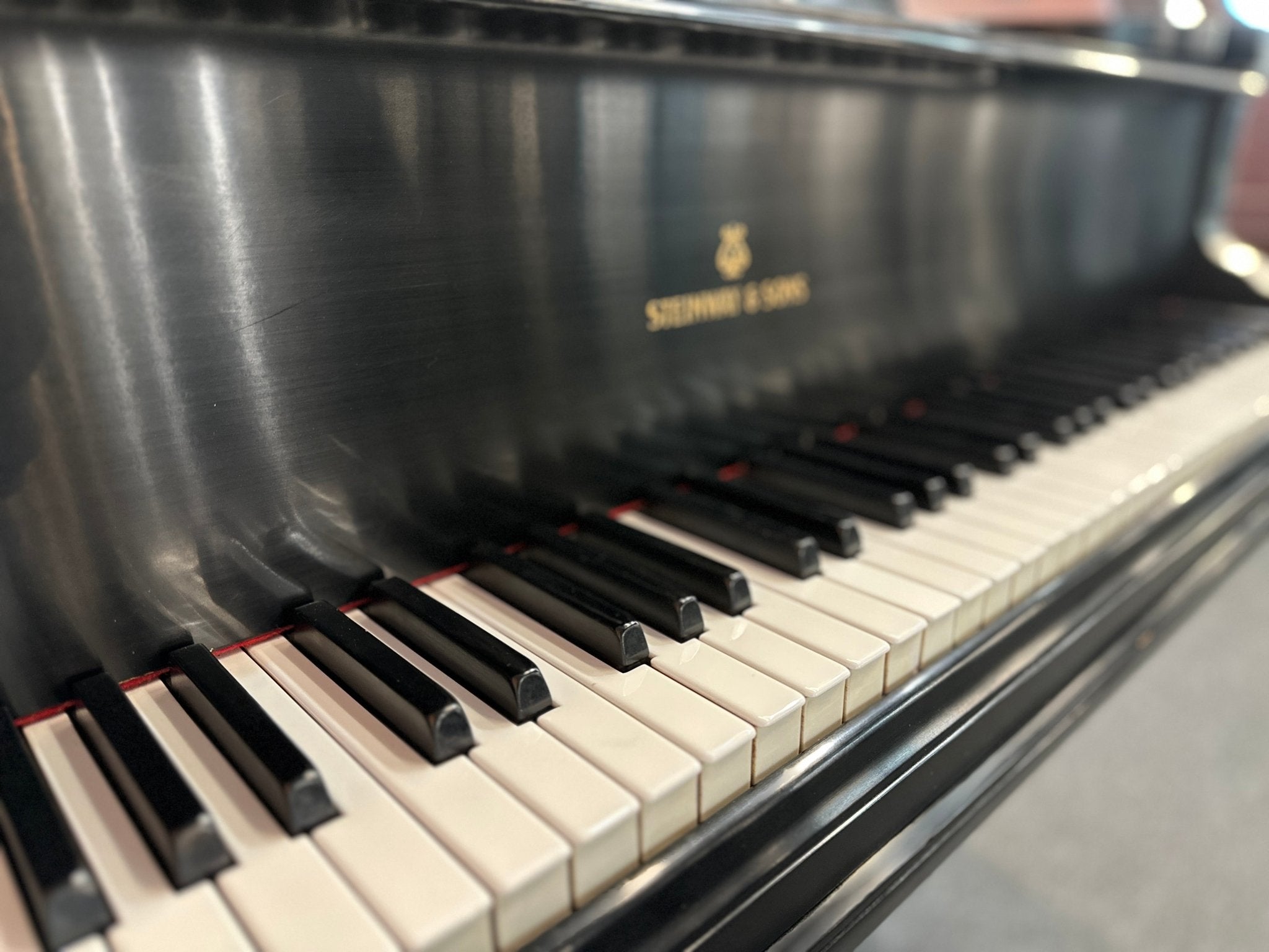 1901 Steinway Model B Grand Piano – Satin Ebony | 5 - Year Warranty - Cunningham Piano