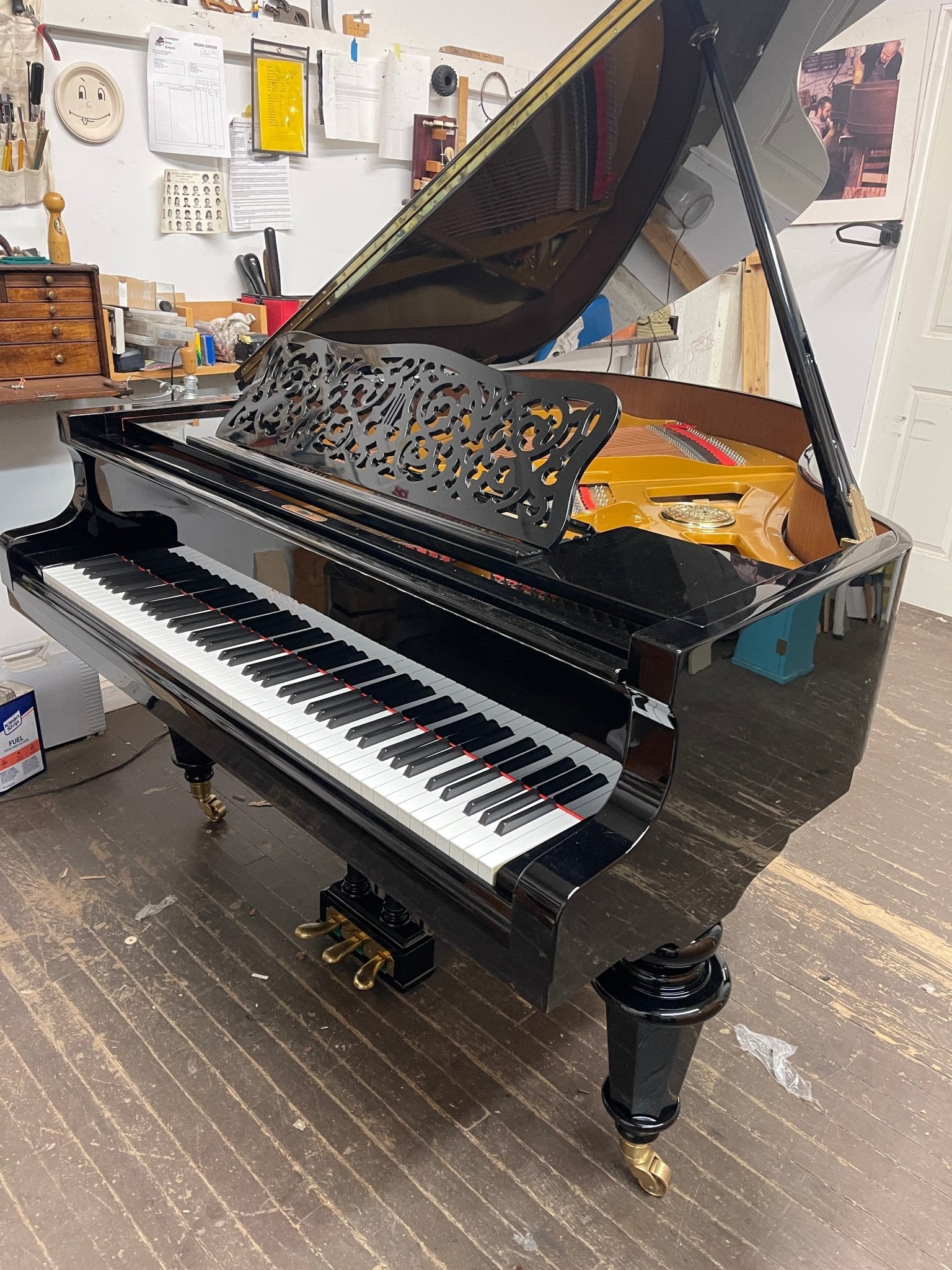 2001 Petrof Klasic 5′8″ Grand Piano – Polished Ebony | 5 - Year Warranty - Cunningham Piano