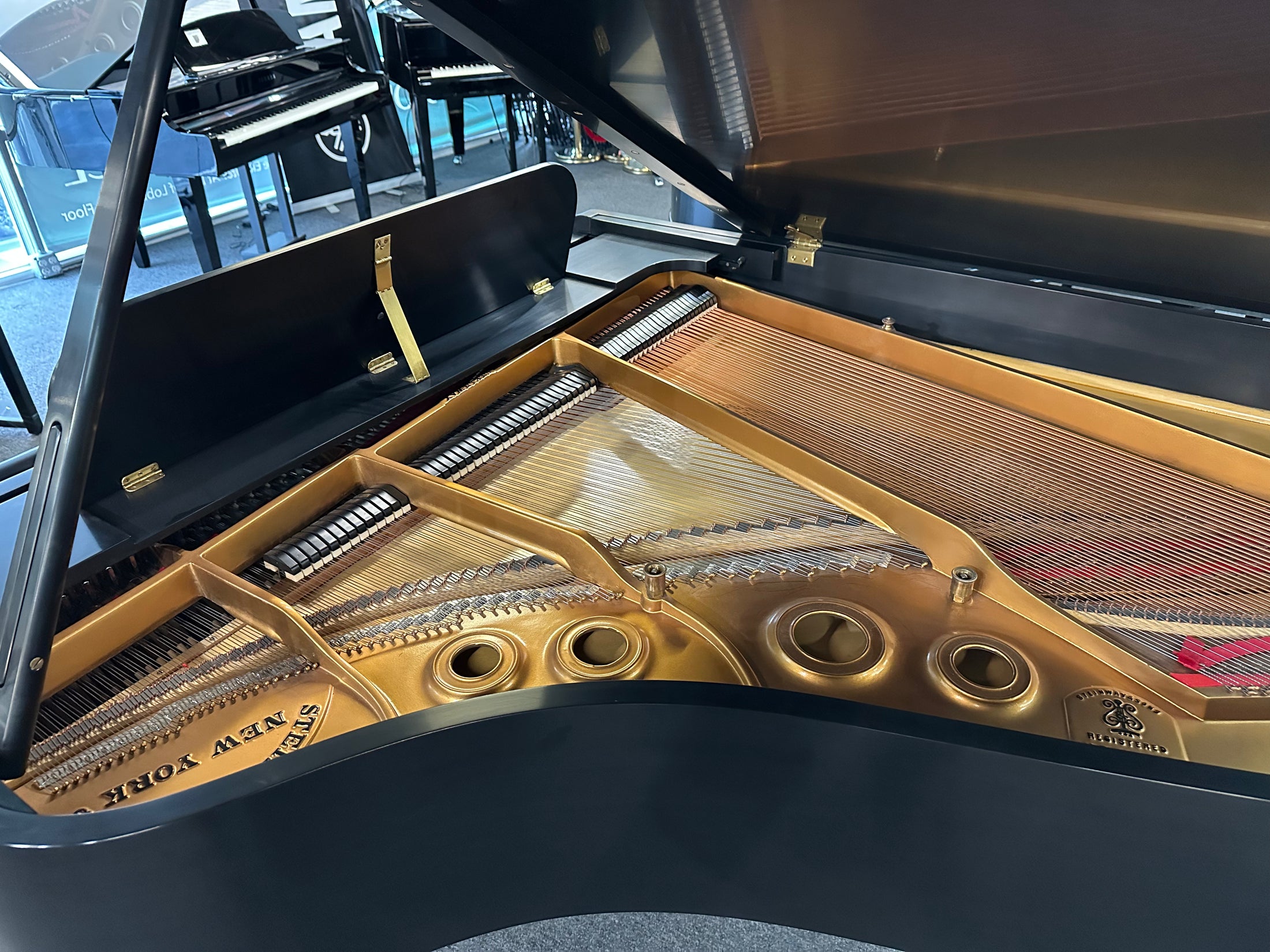 1942 Steinway Model L 5′10″ Grand Piano – Restored | Art Deco Case | Satin Ebony