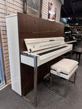 Load image into Gallery viewer, Petrof NEXT P127 50" Upright Piano – White Polish with Wood Accents