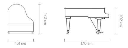Bösendorfer D - 170VC (5'8") ENPRO Disklavier Grand Piano in Ebony Polish - Cunningham Piano