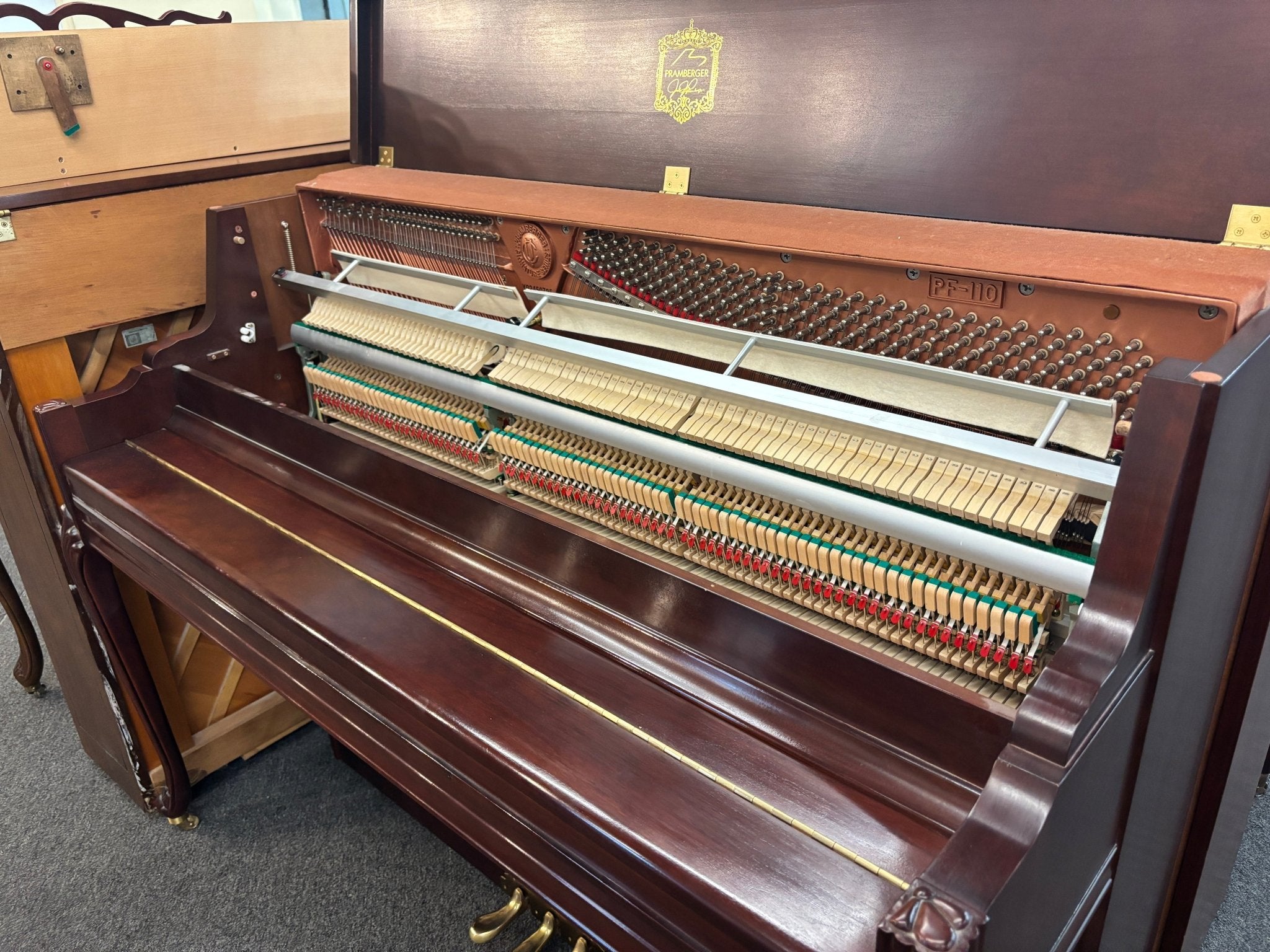 Young Chang Pramberger Series PF110 French Provincial Console Piano - Cunningham Piano