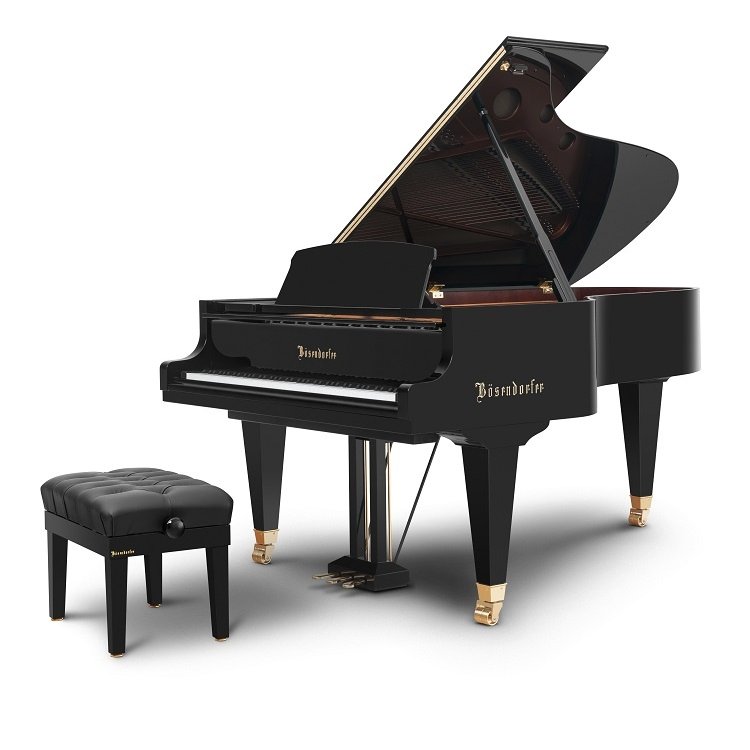 Bösendorfer D - 185VC (6'1") ENPRO Disklavier Grand Piano in Ebony Polish - Cunningham Piano