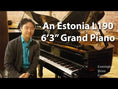 Load and play video in Gallery viewer, Estonia Model L190 6'3" Grand Piano in Polished Ebony Finish