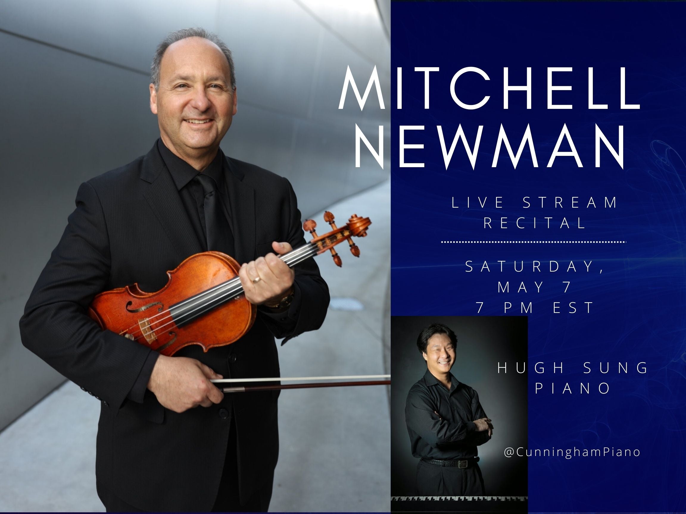 Mitchell Newman, Violin Livestream Recital May 7 at 7 pm