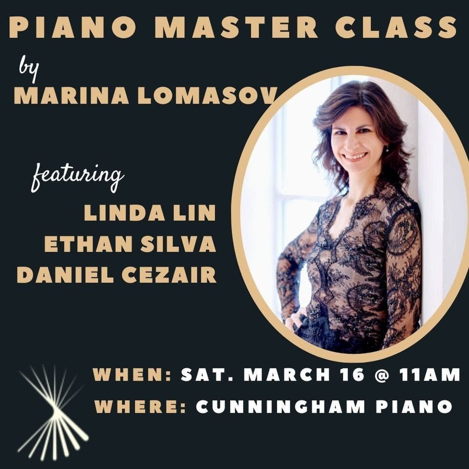A Masterclass in Artistry: Marina Lomazov's Piano Showcase at Cunningham Piano - Cunningham Piano