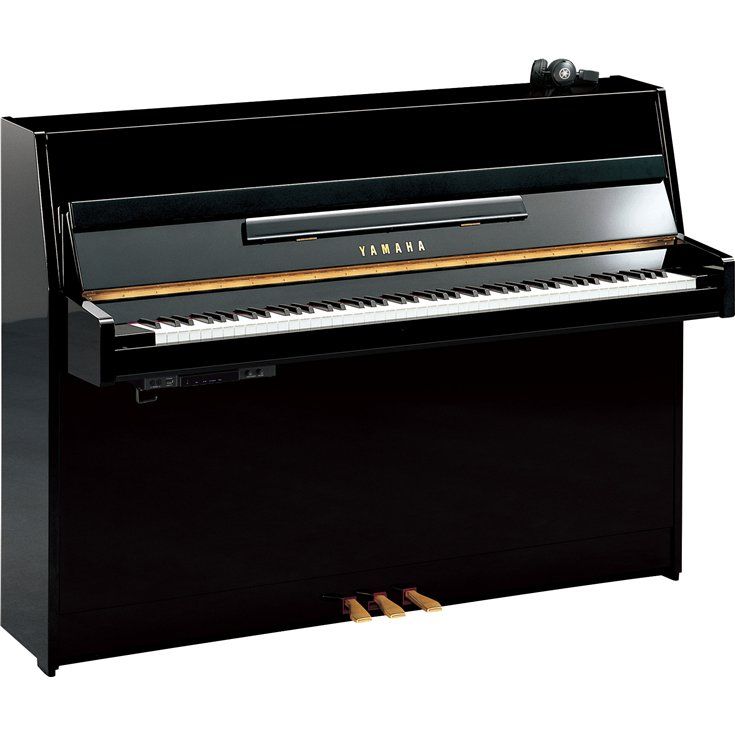Yamaha b1 SC2 Silent Upright Piano in Polished Ebony