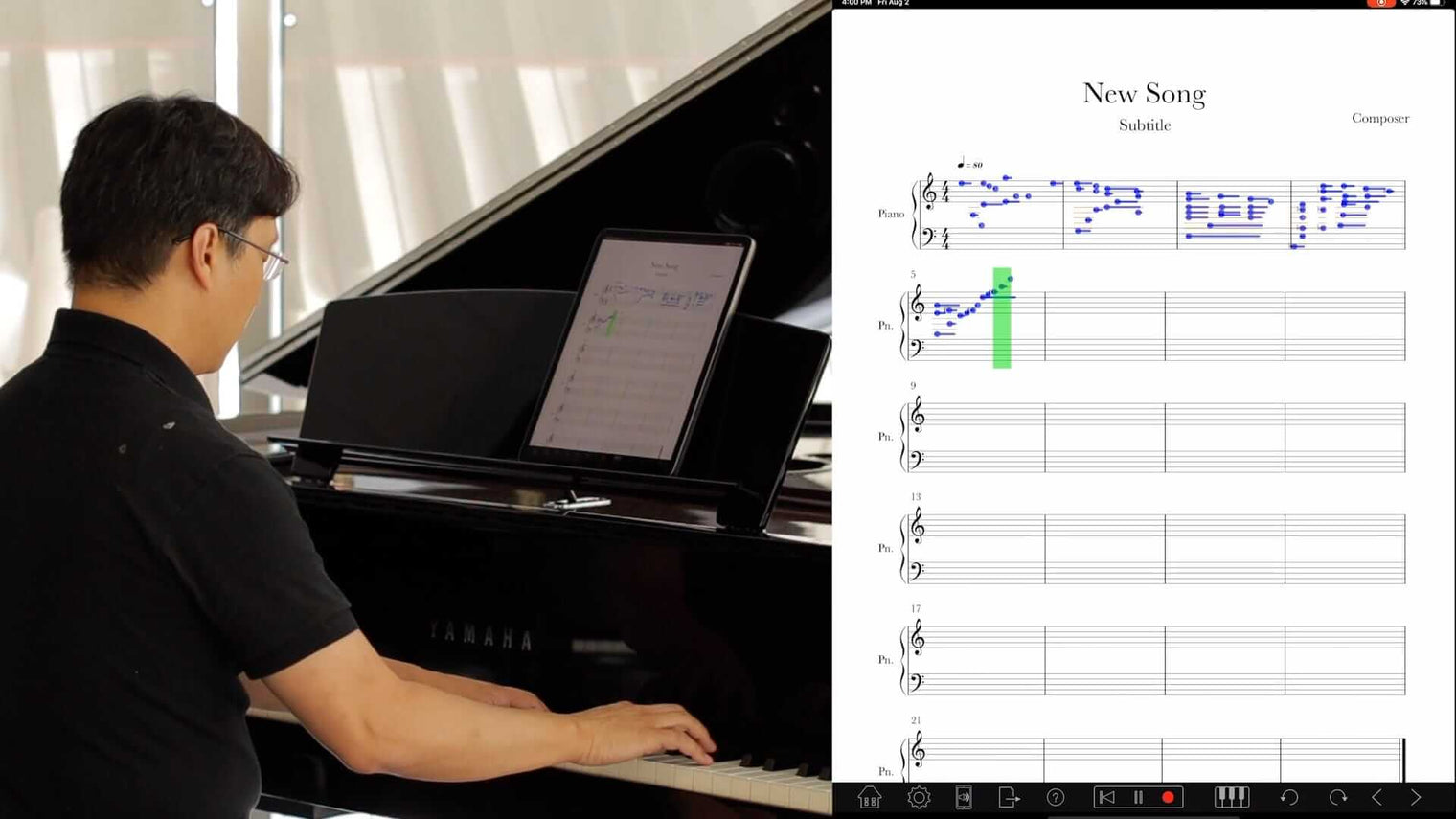 Composing with a Hybrid Piano - Cunningham Piano
