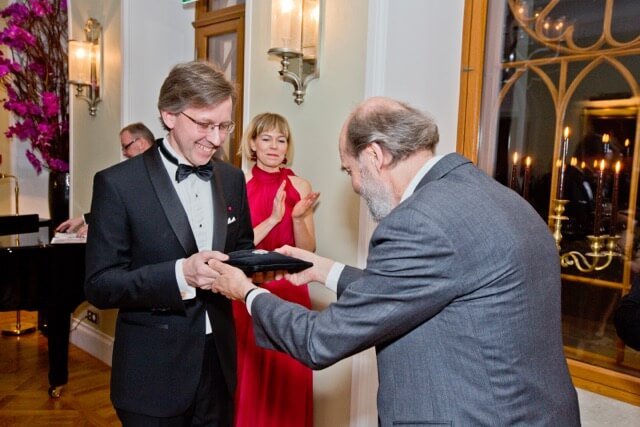 Dr. Indrek Laul of The Estonia Piano Company is honored - Cunningham Piano