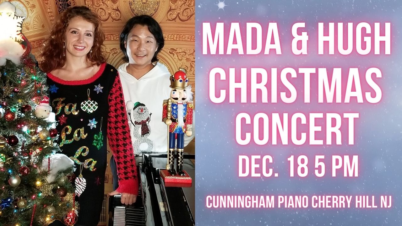 Mada & Hugh Piano Duo Christmas Concert - Cunningham Piano