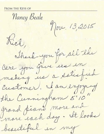 This makes it all worthwhile... - Cunningham Piano
