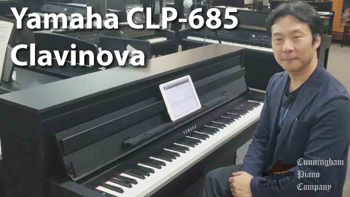 Yamaha CLP-685WH Clavinova in White Finish - Cunningham Piano
