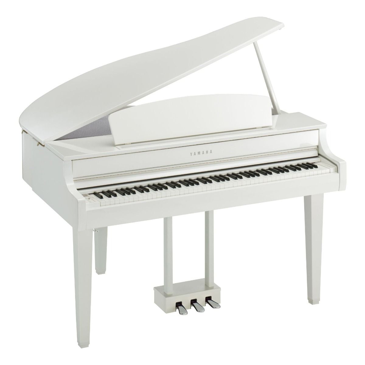 Yamaha CLP-765GP Polished White Clavinova Digital Grand Piano With Bench - Cunningham Piano