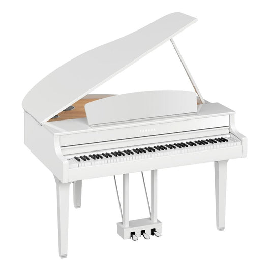 Yamaha CLP-795GPWH Grand Piano Clavinova In Polished White Finish With Matching Bench - Cunningham Piano