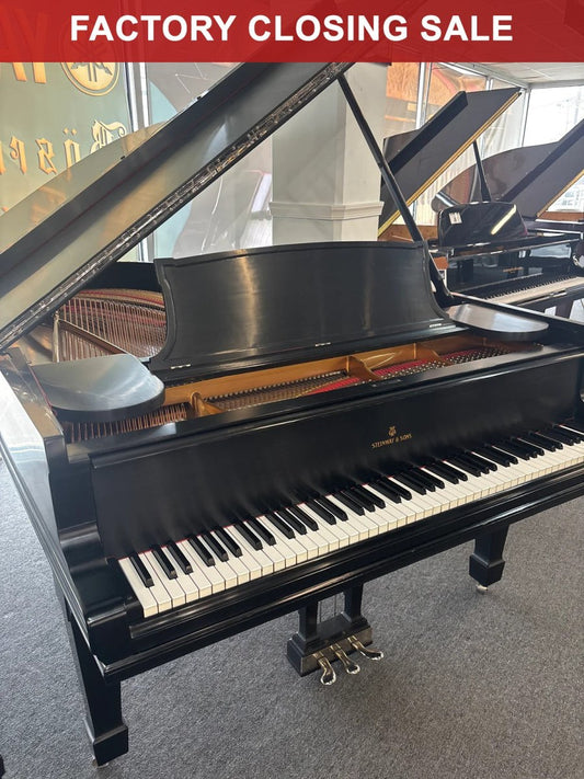 1901 Steinway Model B Grand Piano – Satin Ebony | 5 - Year Warranty - Cunningham Piano