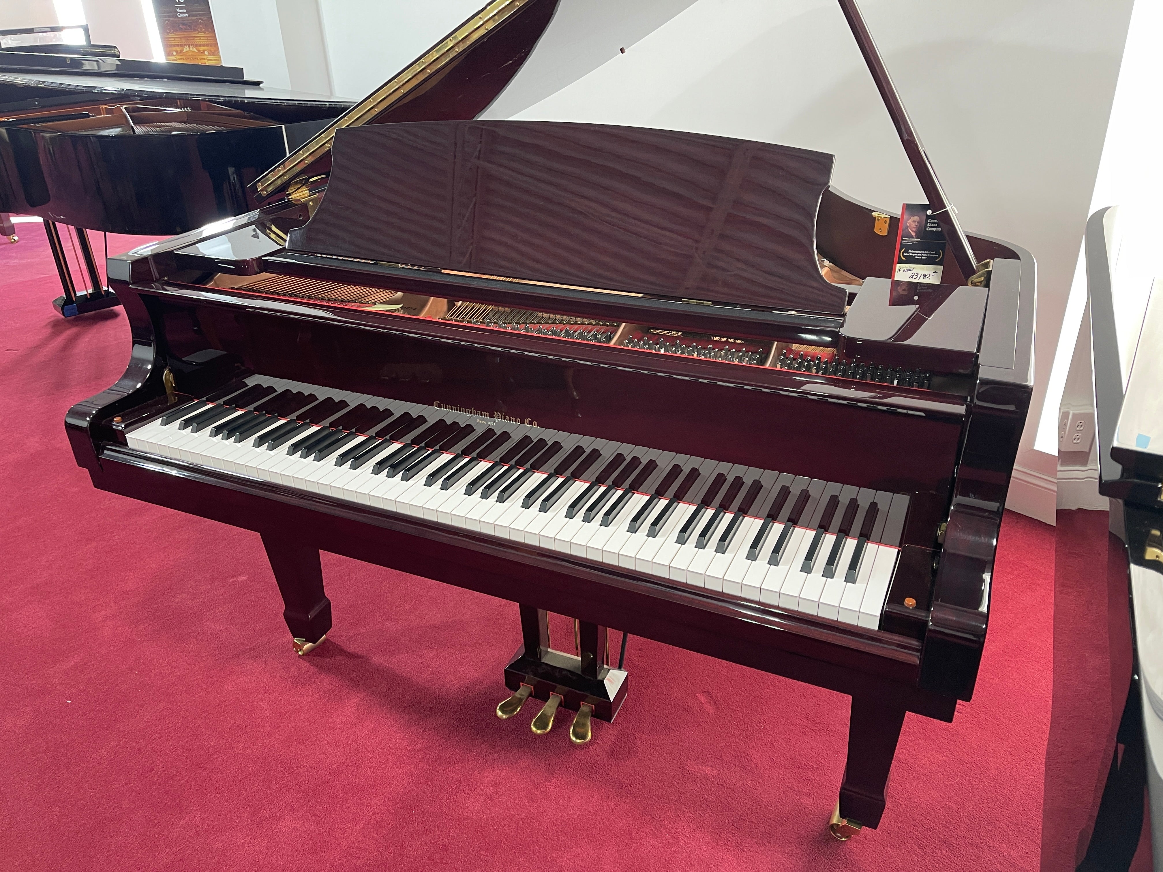 Cunningham 5'2" Grand Piano in Polished Mahogany Finish - Pre-Owned