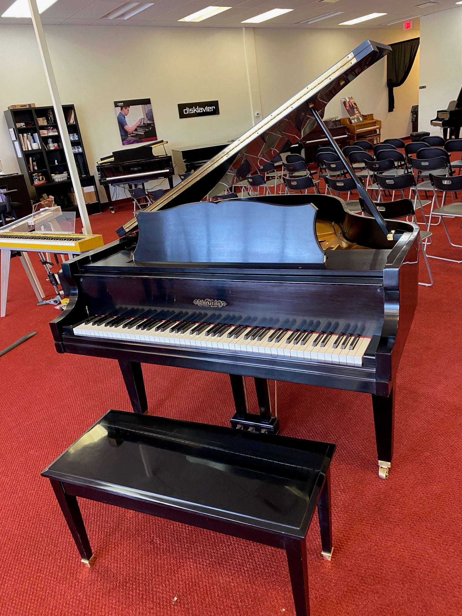 Chickering 5'7" Grand Piano in Satin Ebony Finish