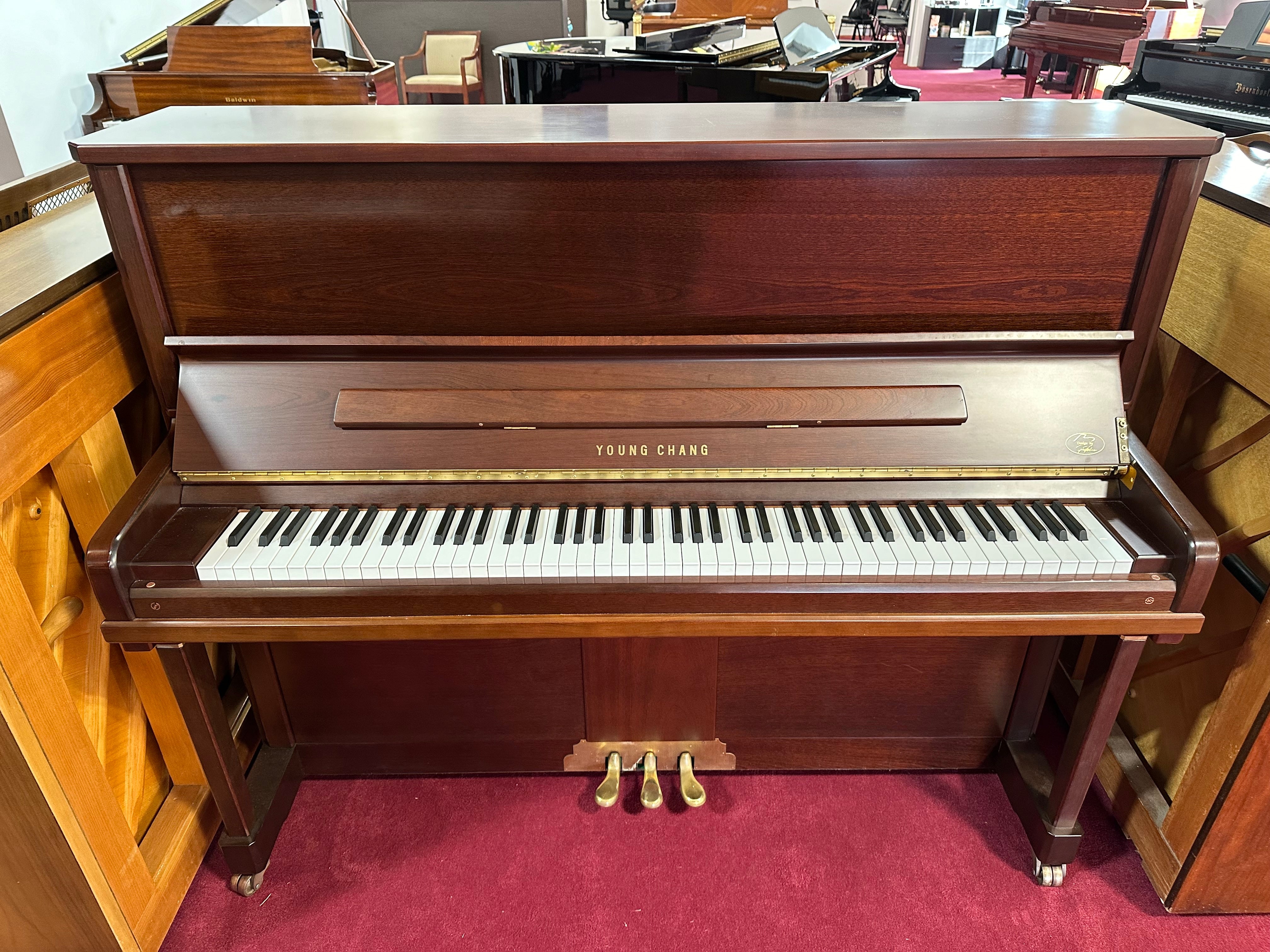 Young Chang Prambeger PE 121 48" Upright Piano in Satin Mahogany Finish