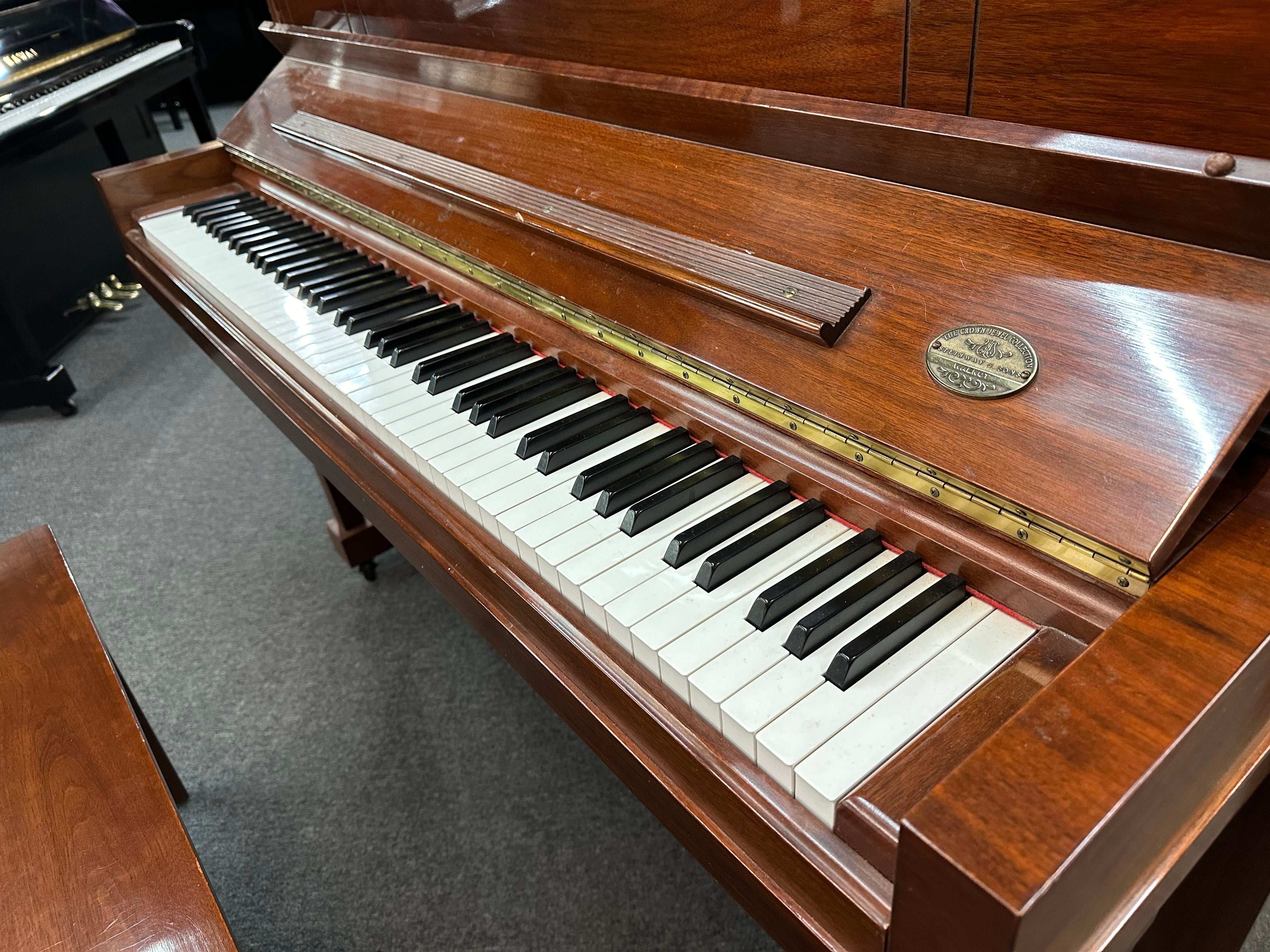 Steinway 45" Crown Jewel Design Mahogany Upright Piano