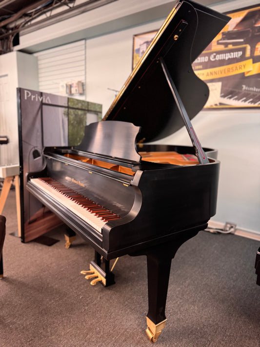 2001 Mason & Hamlin Model A Grand Piano – Satin Ebony Finish | Dual-Tone Exotic Keys | Full Renner Action