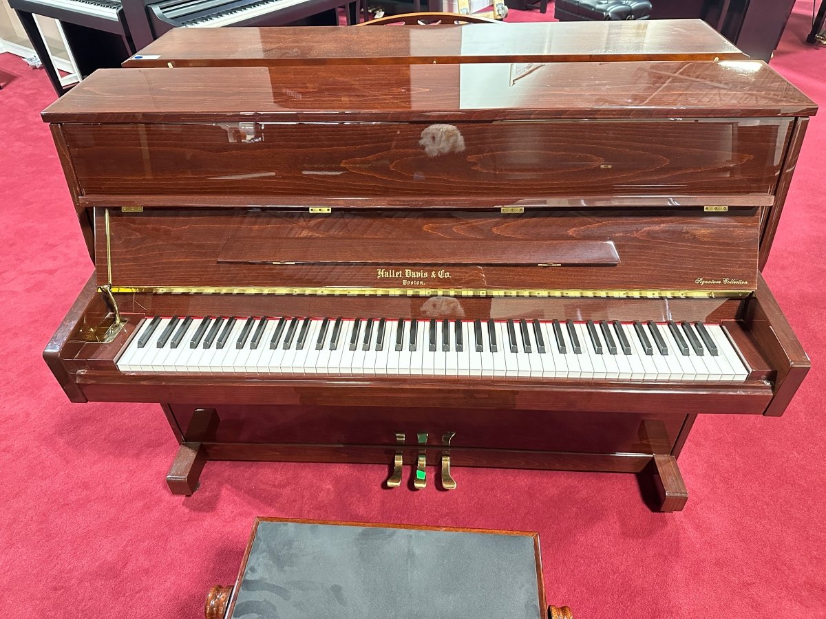 Hallet Davis 44" UP190D Upright Piano in Polished Mahogany - Cunningham Piano