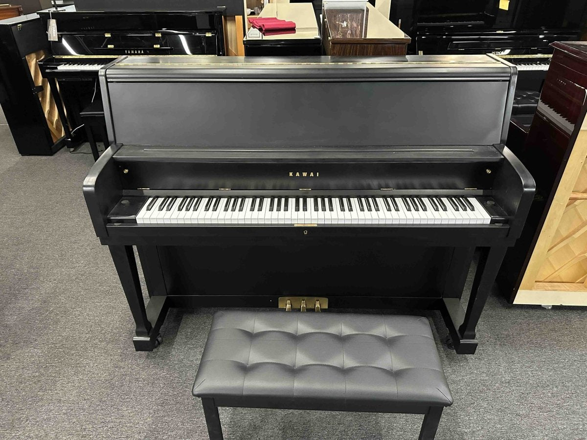 Kawai UST - 7 Upright Piano in Satin Ebony – Professional Studio Tone - Cunningham Piano