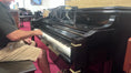 Load and play video in Gallery viewer, Sohmer Console Piano Ebony Art Deco Cabinet
