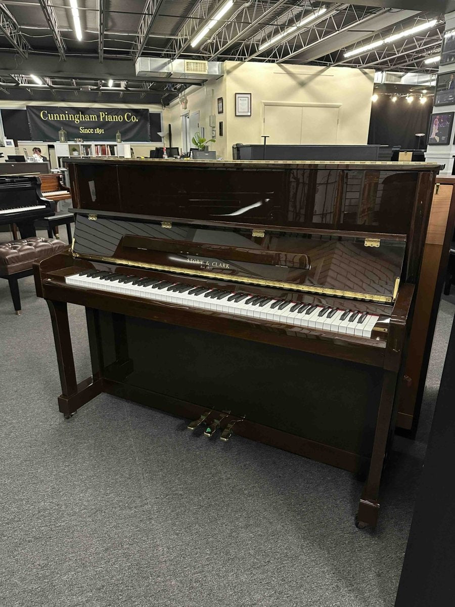 Story & Clark SC H8 Premium 48" Upright Piano in Polished Mahogny Finish - Pre - Owned - Cunningham Piano