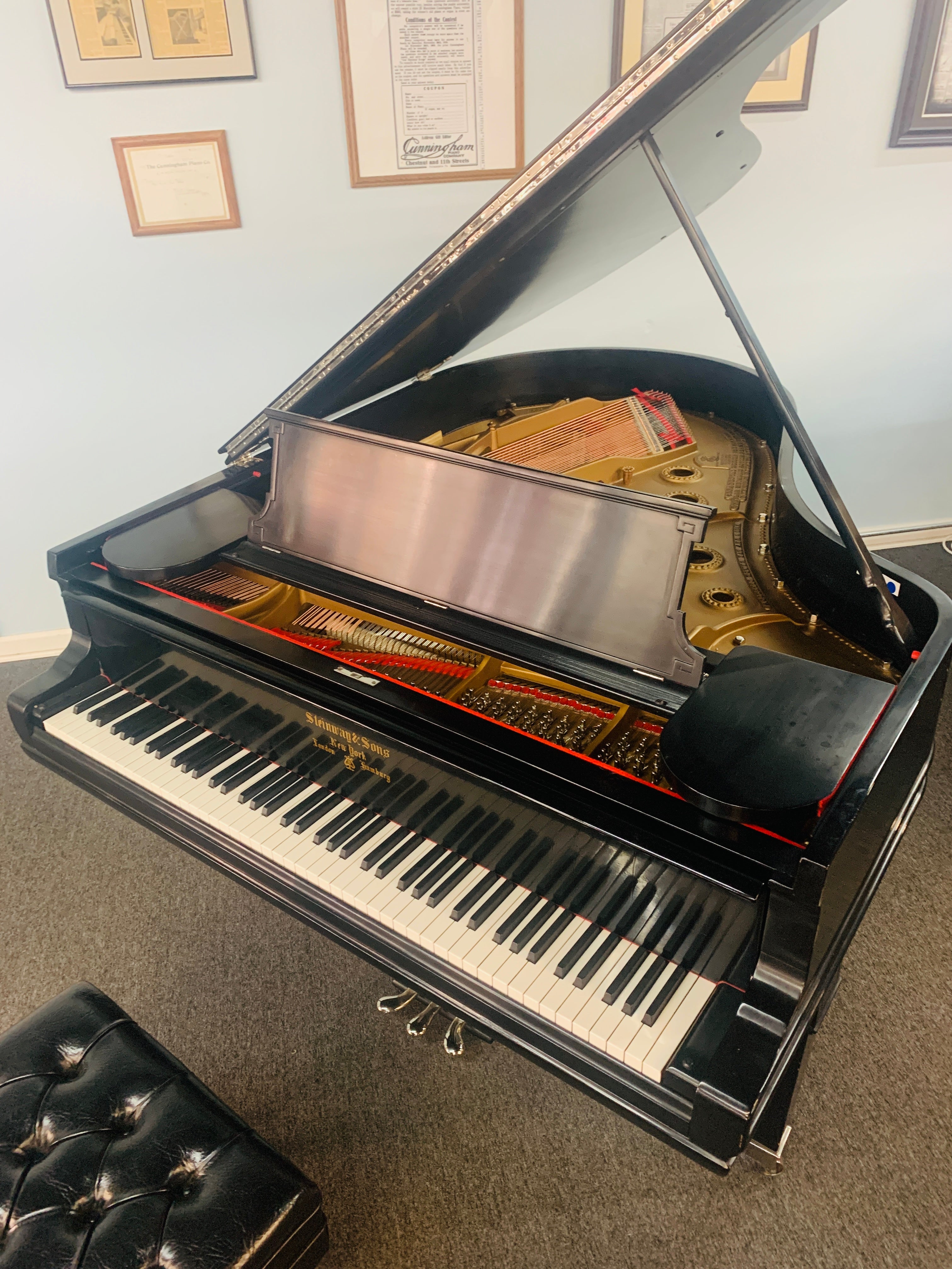 Steinway 6' A in Ebony Satin circa 1895