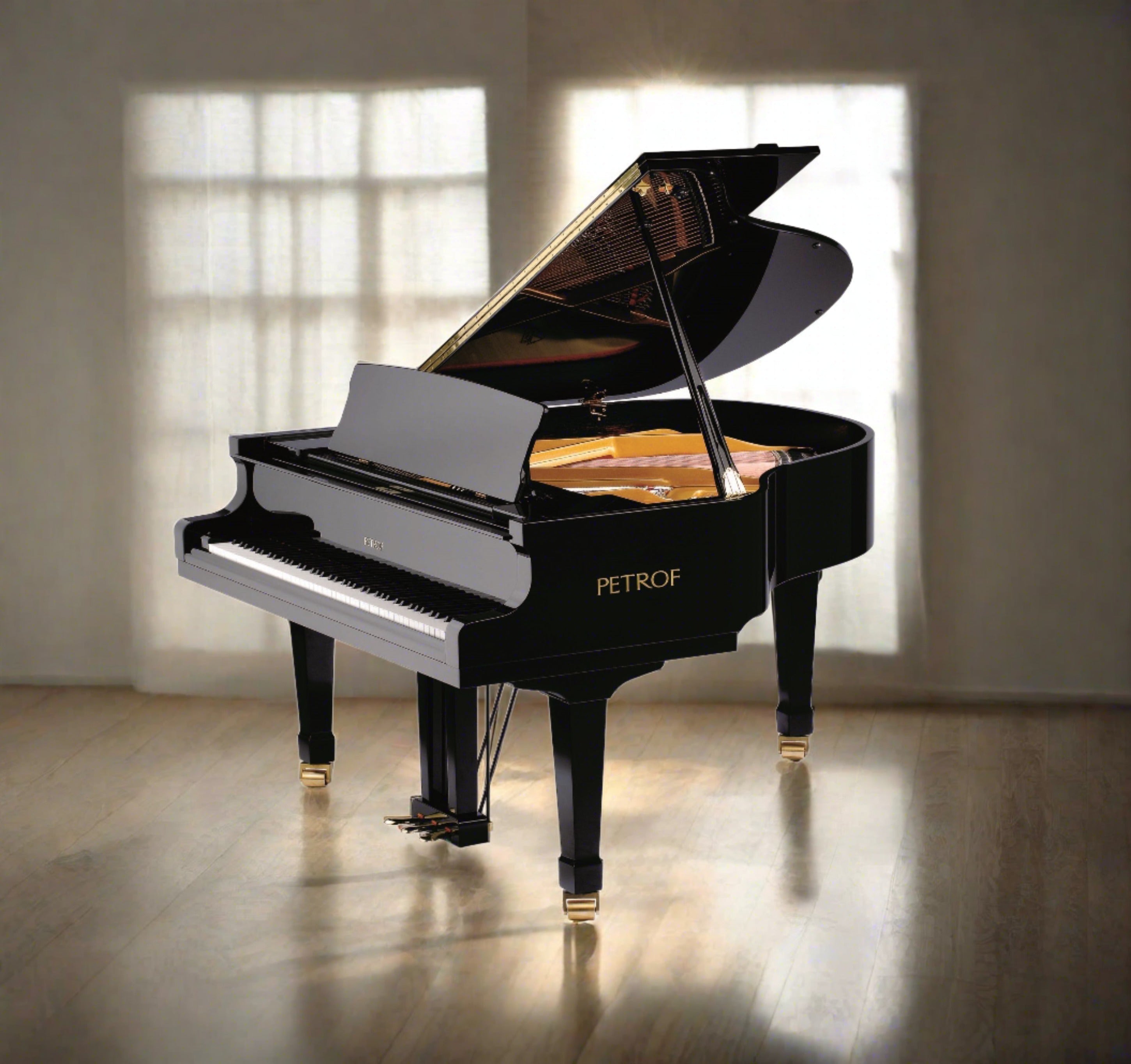 Petrof Bora P159 (5'2") Baby Grand Piano in Ebony Polish