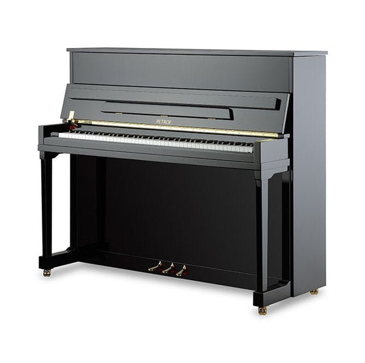 Petrof P 122 (48") H1 Upright Piano in Ebony Polish - Cunningham Piano