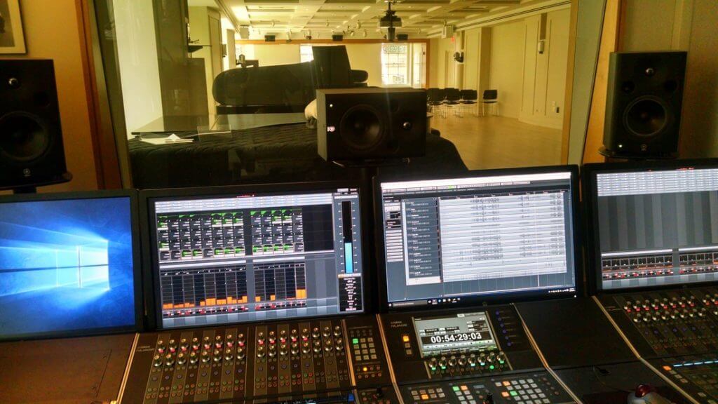Performance space from the recording console